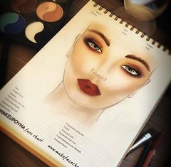 Купити Блокнот Makeupovna Face chart 30 аркушів за 245 грн, фото - VISAGE