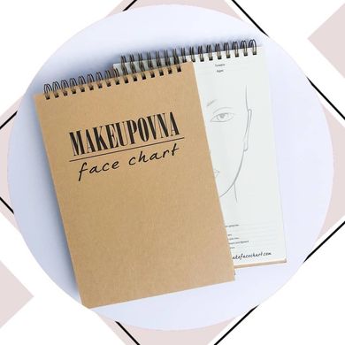 Купить Блокнот Makeupovna Face chart 30 листов за 245 грн, фото - VISAGE