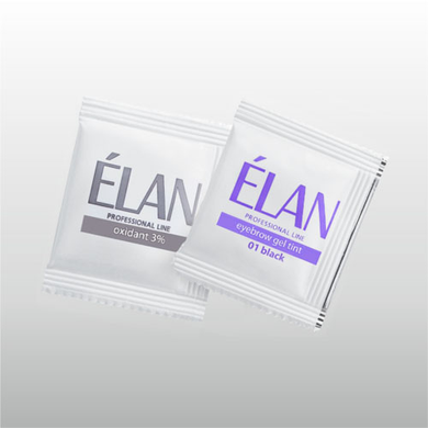Купити Комплект фарби і окислювача для брів 01 Black Elan за 73 грн, фото - VISAGE