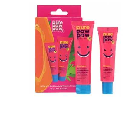 Купити Подарунковий набір бальзамів Pure Paw Paw Duo Pack Strawberry за 330 грн, фото - VISAGE