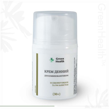 Купить Крем дневной для комбинированной кожи с себорегуляцией и УФ-защитой (30+) Green Health за 760 грн, фото - VISAGE
