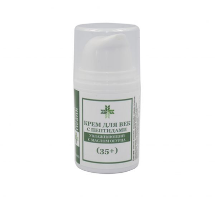 Купити Крем для повік з пептидами, зволожуючий, з маслом огірка (35+) 15 мл Green Health за 435 грн, фото - VISAGE